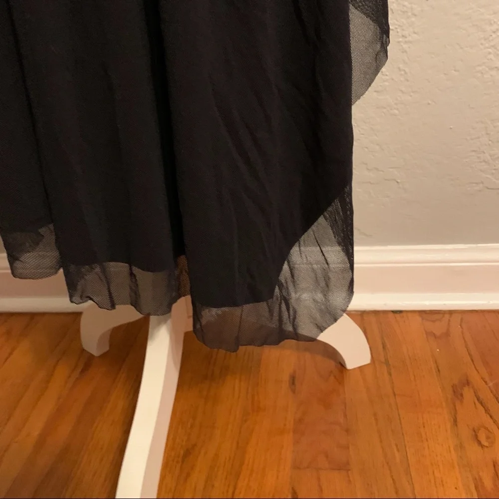 Express black layered sheer festival skirt size medium